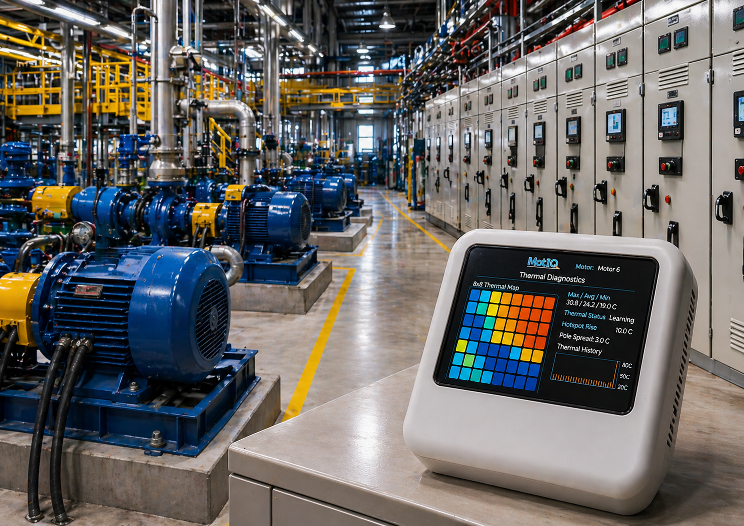 MotIQ device mounted in panel
